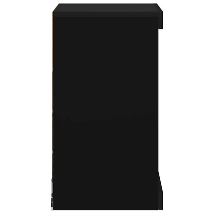 skænk med LED-lys 41x37x67 cm sort