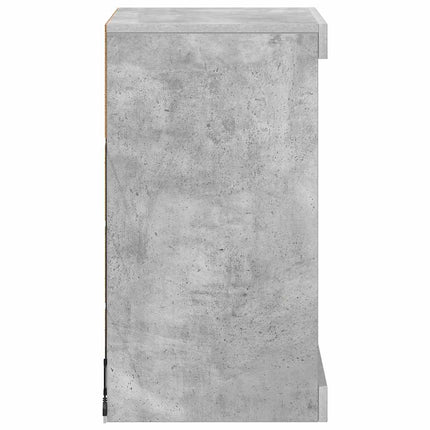 skænk med LED-lys 41x37x67 cm betongrå