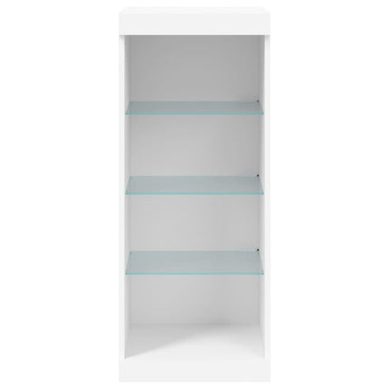 skænk med LED-lys 41x37x100 cm hvid