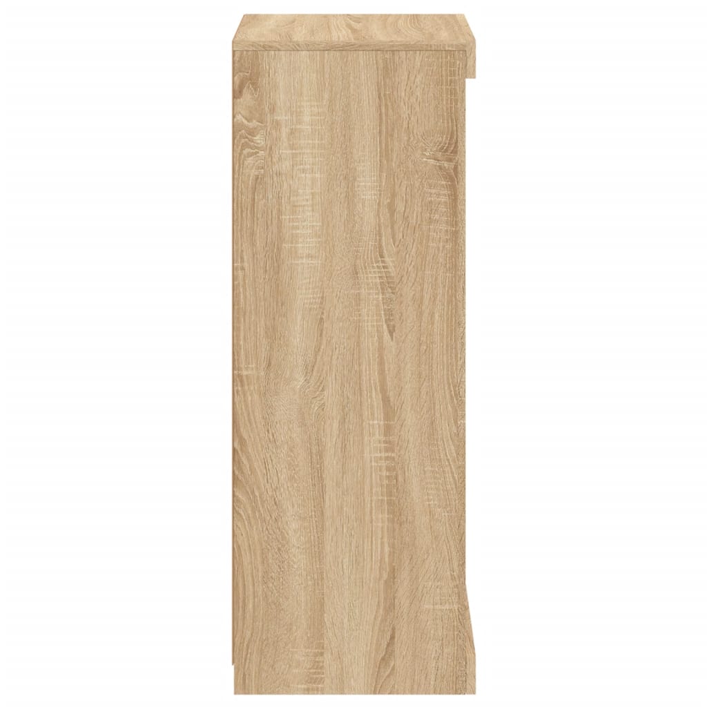 skænk med LED-lys 41x37x100 cm sonoma-eg