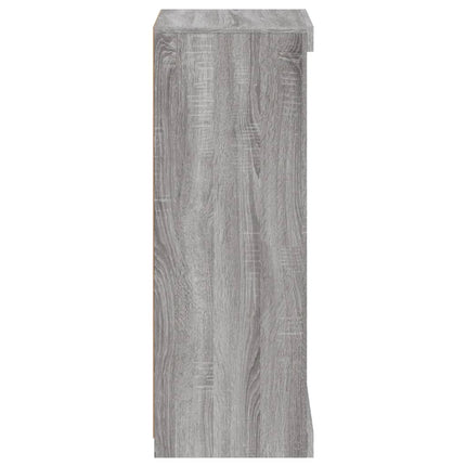 skænk med LED-lys 41x37x100 cm grå sonoma-eg