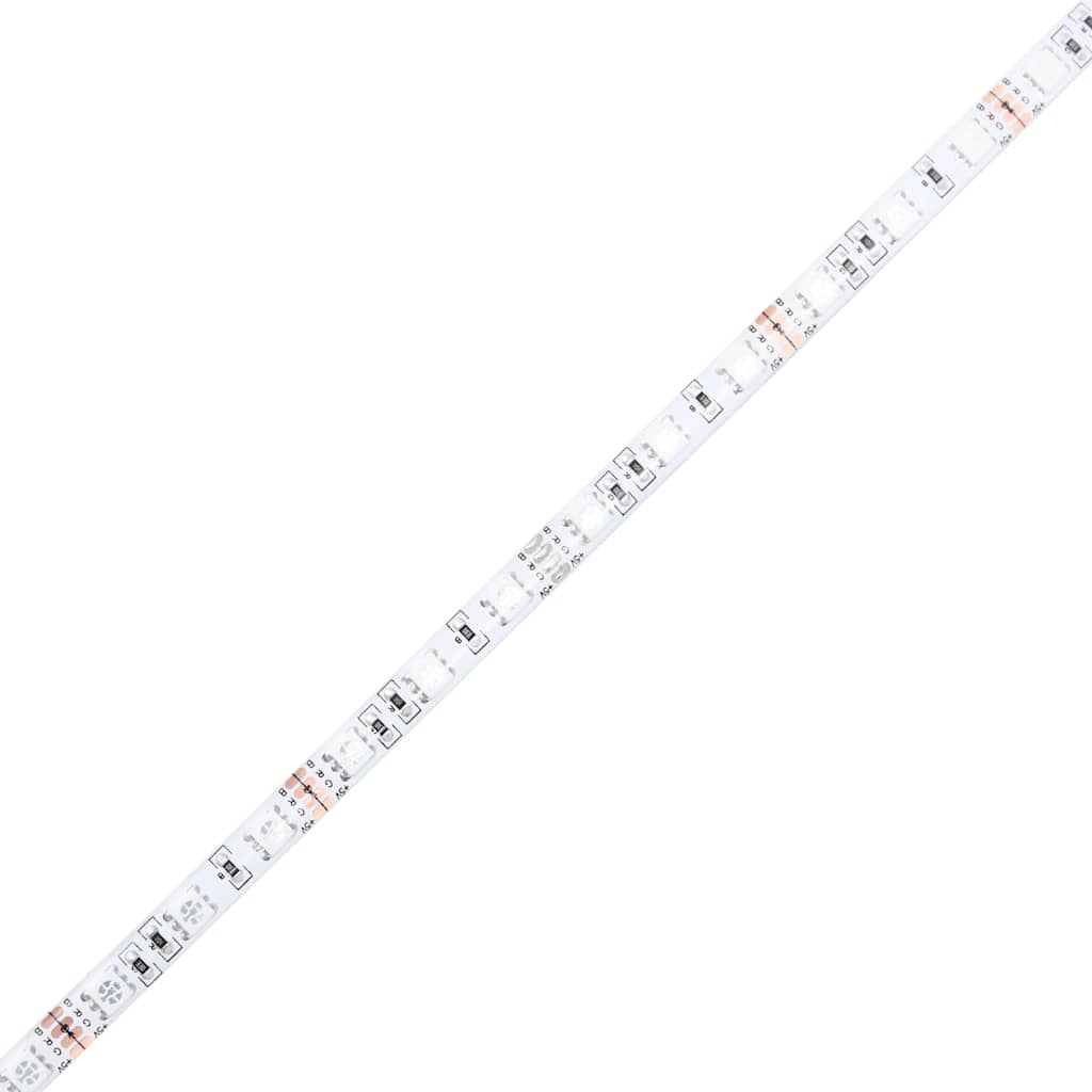 sengebord med LED-lys 40x39x48,5 cm sort