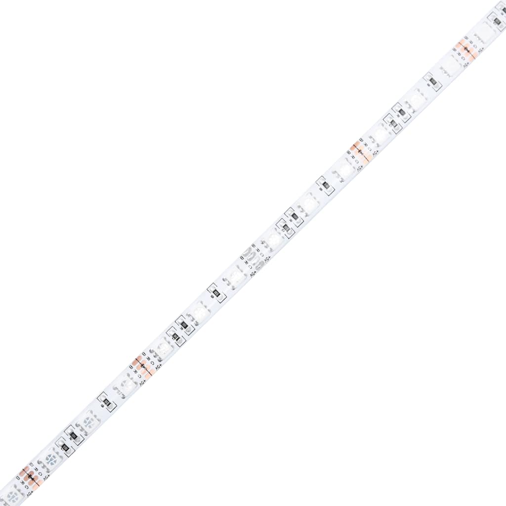 sengebord med LED-lys 40x39x37 cm hvid