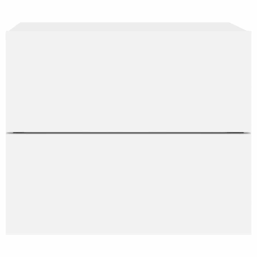 væghængt sengebord med LED-lys hvid