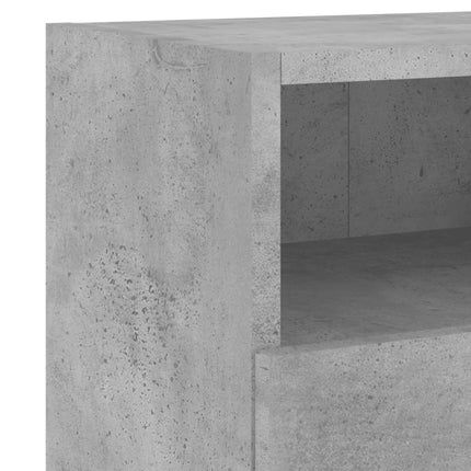 væghængt tv-bord 60x30x30 cm konstrueret træ betongrå
