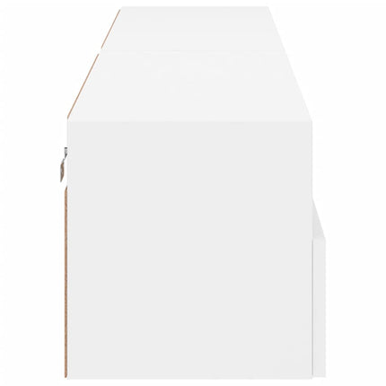 væghængte tv-borde 2 stk. 80x30x30 cm konstrueret træ hvid