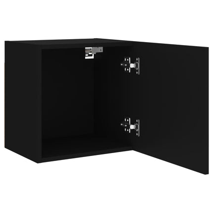 væghængte tv-borde 2 stk. 40,5x30x40 cm konstrueret træ sort