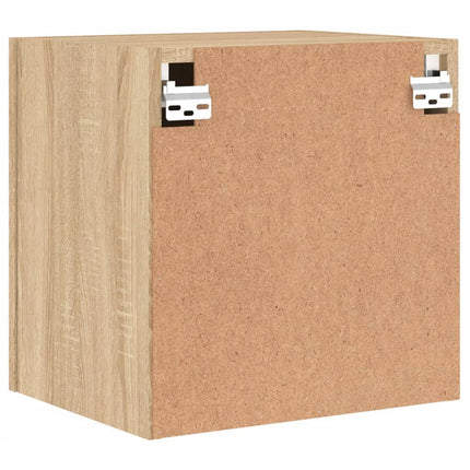 væghængt tv-bord 40,5x30x40 cm konstrueret træ sonoma-eg