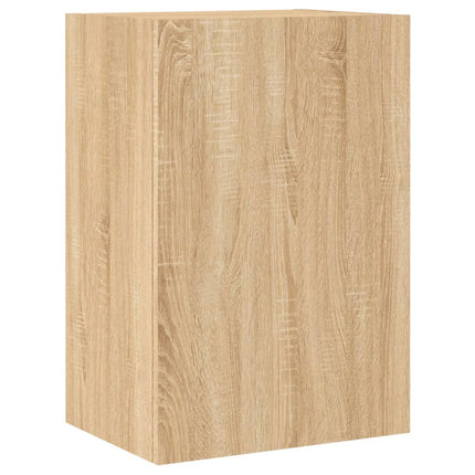 væghængt tv-bord 40,5x30x60 cm konstrueret træ sonoma-eg
