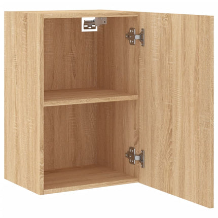 væghængt tv-bord 40,5x30x60 cm konstrueret træ sonoma-eg