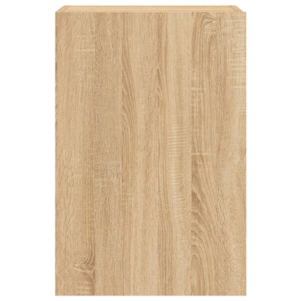 væghængt tv-bord 40,5x30x60 cm konstrueret træ sonoma-eg