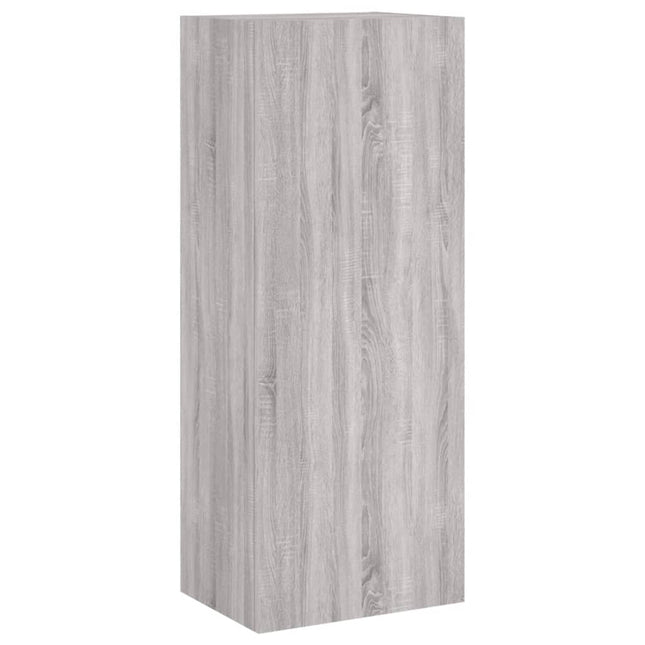 væghængt tv-bord 40,5x30x102 cm konstrueret træ grå sonoma-eg