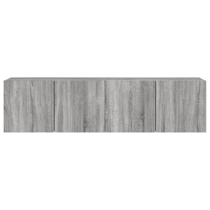 væghængte tv-borde 2 stk. 80x30x41 cm grå sonoma-eg
