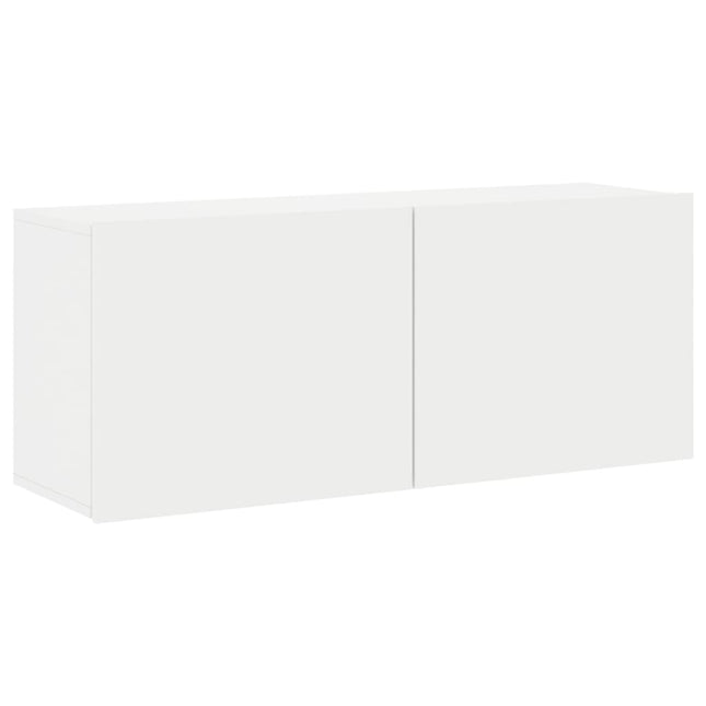 væghængt tv-bord 100x30x41 cm hvid