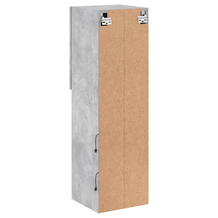 tv-borde 2 stk. med LED-lys 30,5x30x102 cm betongrå