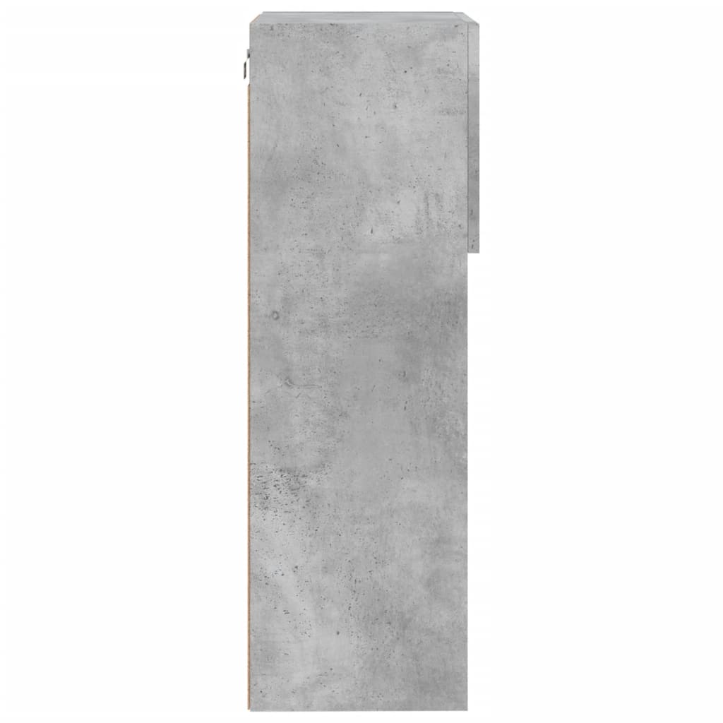 tv-borde med LED-lys 2 stk. 40,5x30x90 cm betongrå