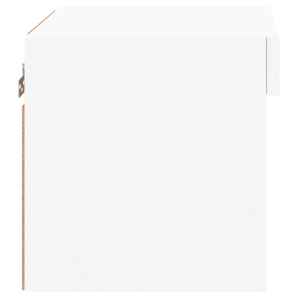 sengeborde 2 stk. med LED-lys væghængt hvid