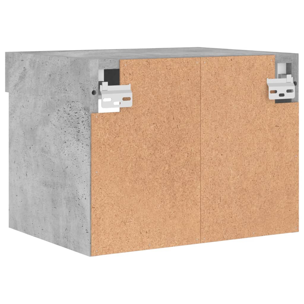 sengeborde 2 stk. med LED-lys væghængt betongrå