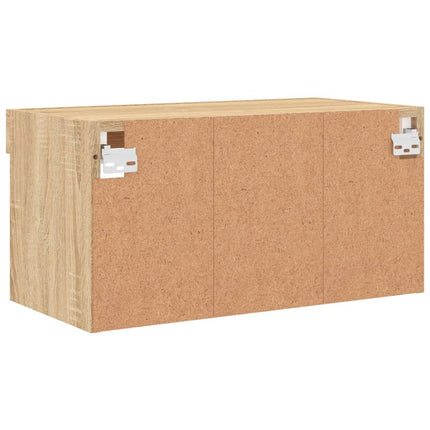 tv-bord 60x30x30 cm med LED-lys sonoma-eg