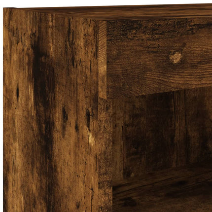 tv-borde med LED-lys 2 stk. 60x30x30 cm røget egetræsfarve