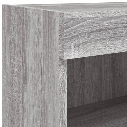 tv-borde 2 stk. 60x30x30 cm med LED-lys grå sonoma-eg