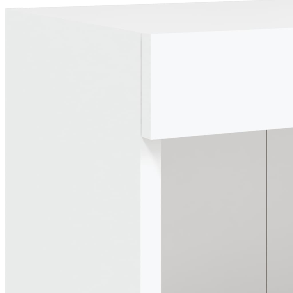 tv-borde 2 stk. med LED-lys 100x30x30 cm hvid