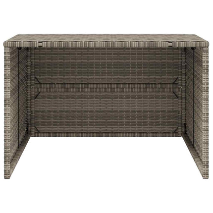 garage til robotplæneklipper 86x90x52/57 cm polyrattan grå