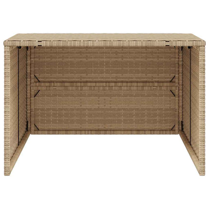 garage til robotplæneklipper 86x90x52/57 cm polyrattan beige