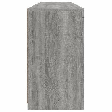 skænk med LED-lys 181,5x37x67 cm grå sonoma-eg