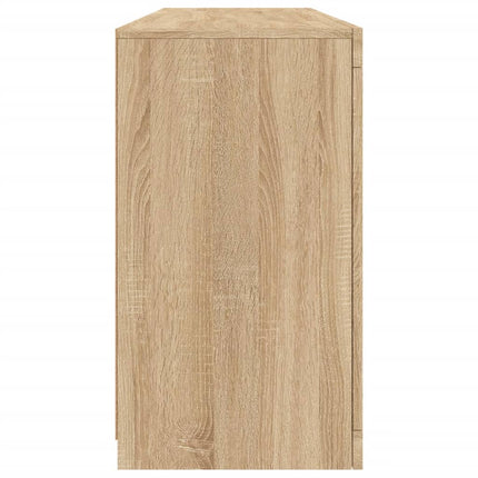 skænk med LED-lys 163x37x67 cm sonoma-eg