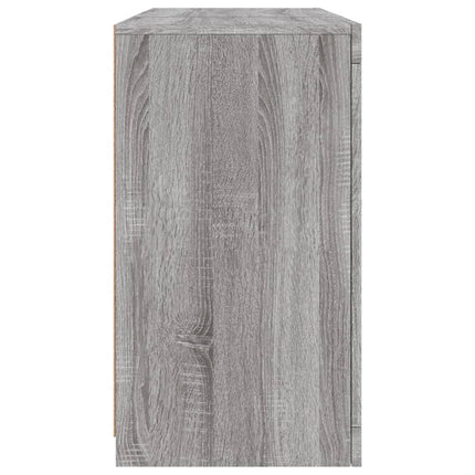 skænk med LED-lys 123x37x67 cm grå sonoma-eg