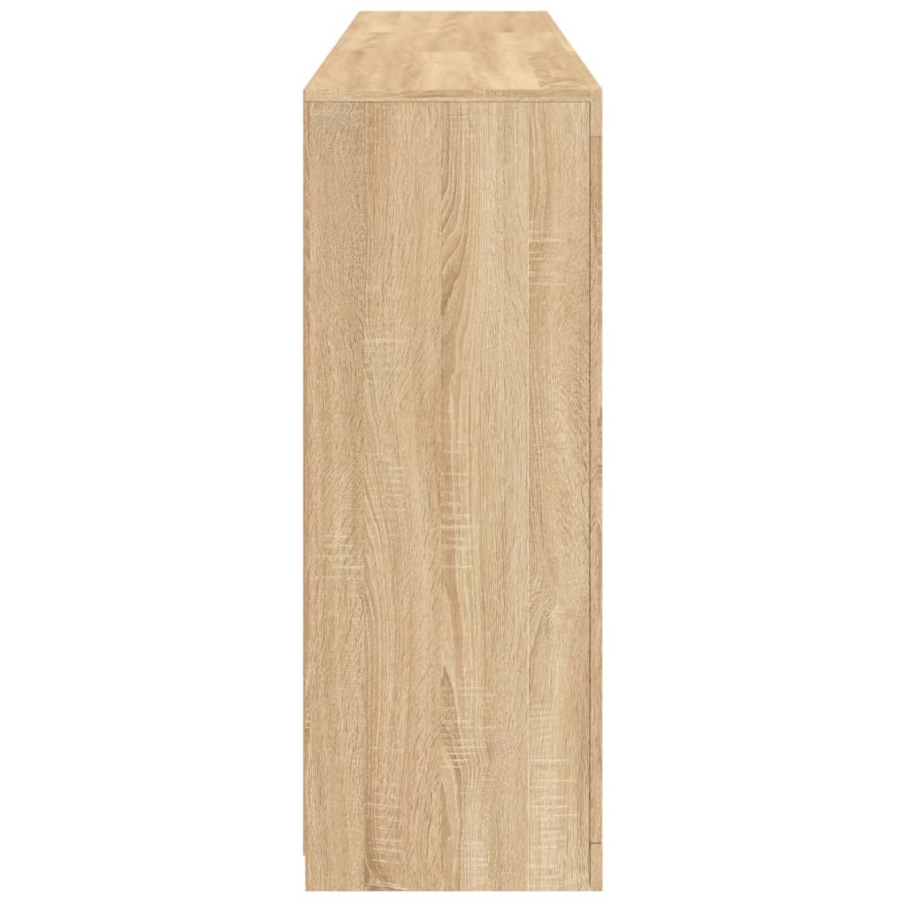 skænk med LED-lys 162x37x100 cm sonoma-eg