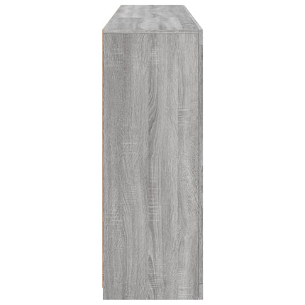 skænk med LED-lys 162x37x100 cm grå sonoma-eg