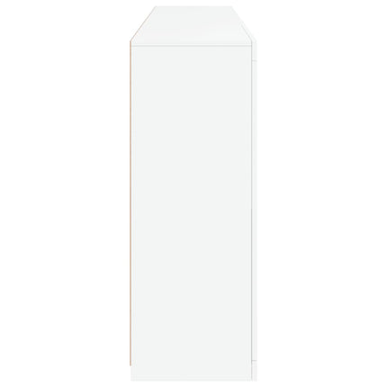 skænk med LED-lys 181,5x37x100 cm hvid