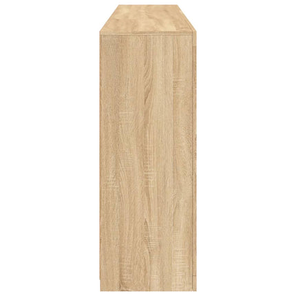 skænk med LED-lys 181,5x37x100 cm sonoma-eg
