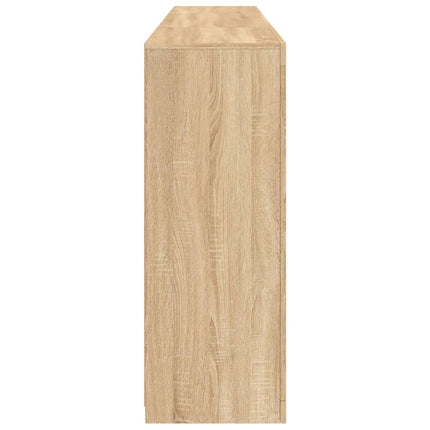 skænk med LED-lys 202x37x100 cm sonoma-eg