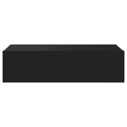 tv-bord med LED-lys 60x35x15,5 cm sort