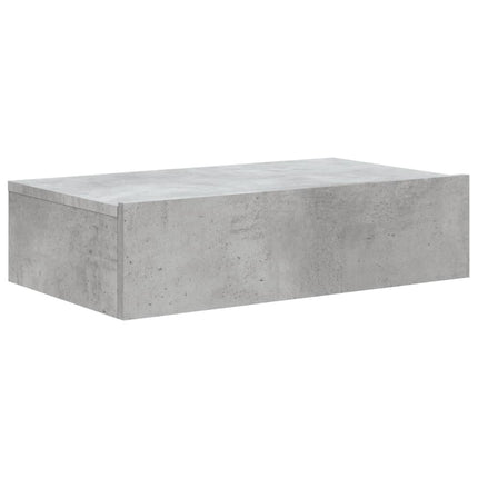 tv-bord med LED-lys 60x35x15,5 cm betongrå