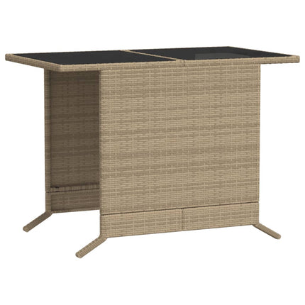 bistrosæt til haven 3 dele med hynder polyrattan beige