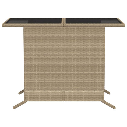 bistrosæt til haven 3 dele med hynder polyrattan blandet beige