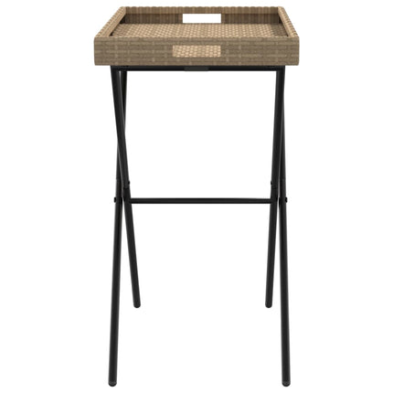 bakkebord 65x40x75 cm polyrattan beige