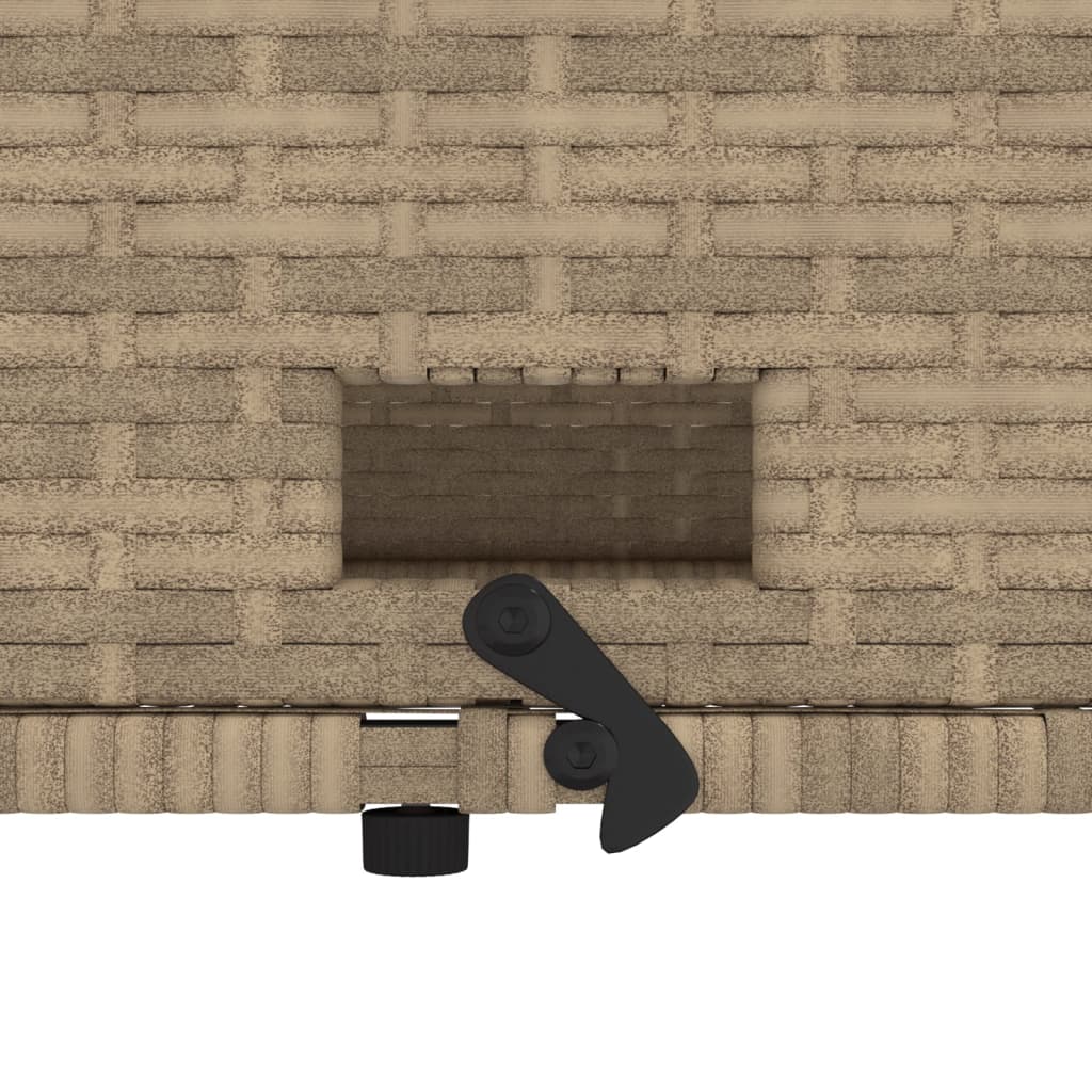 2-personers havesofa med hynder polyrattan beige