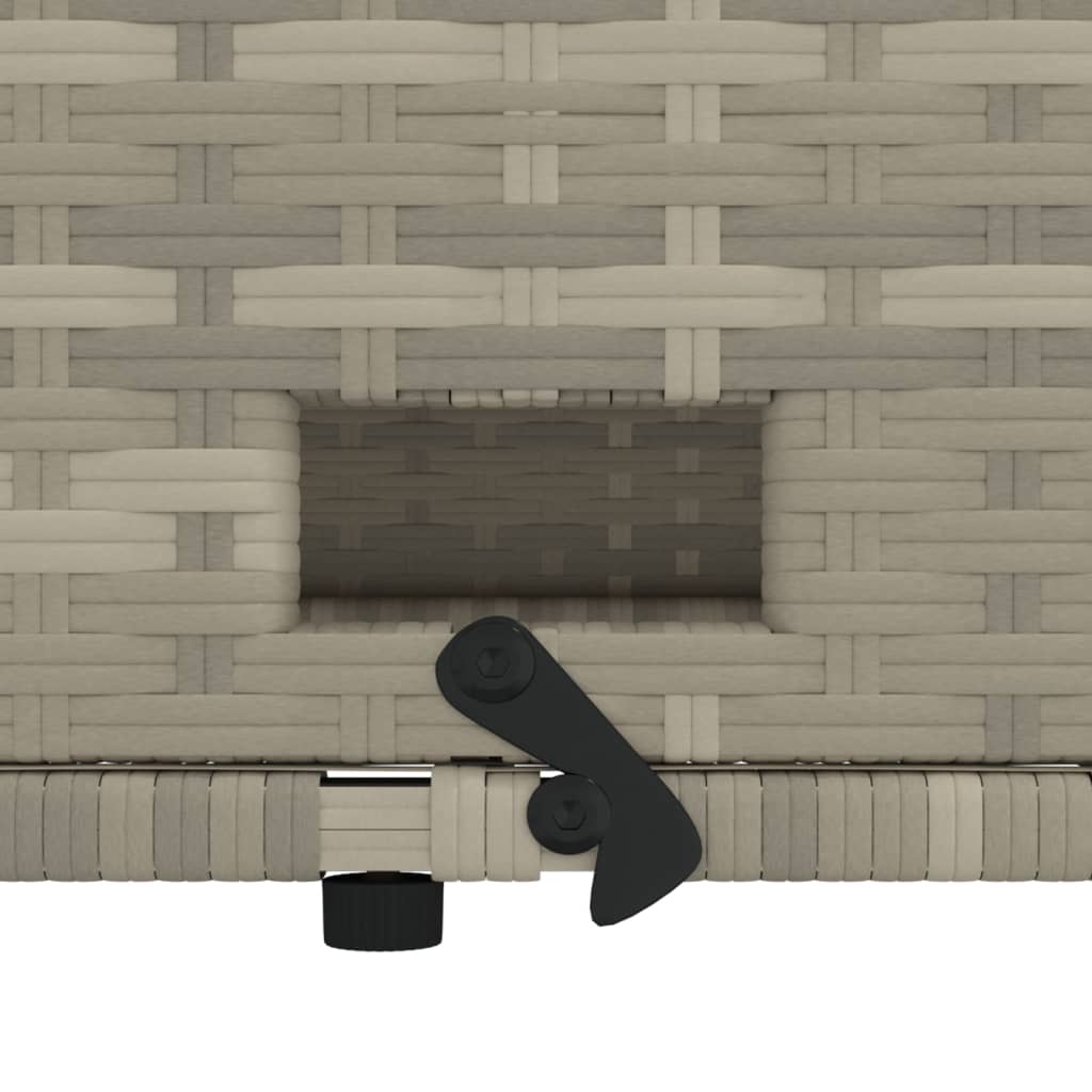 2-personers havesofa med hynder polyrattan lysegrå