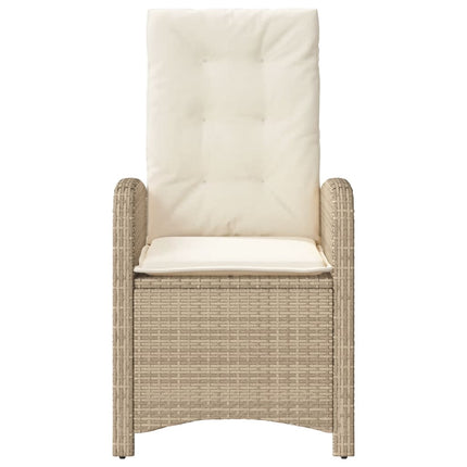 bistrosæt til haven 3 dele med hynder polyrattan beige