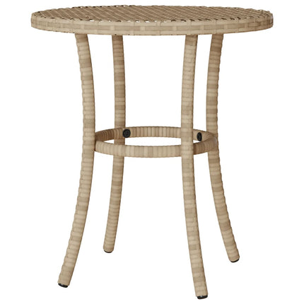 bistrosæt til haven 3 dele med hynder polyrattan blandet beige