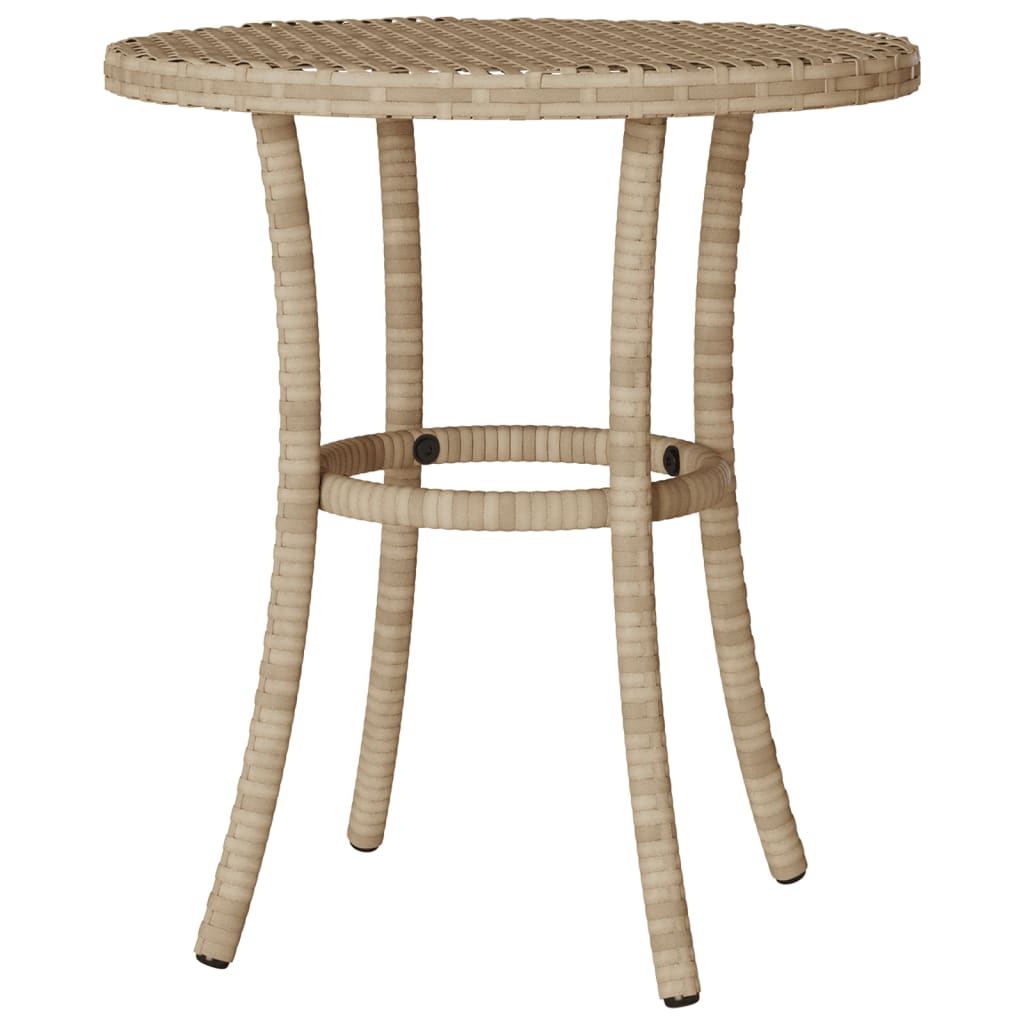 bistrosæt til haven 3 dele med hynder polyrattan blandet beige
