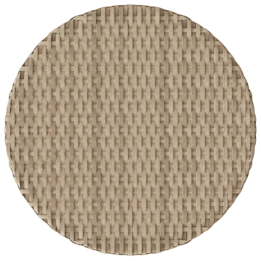 bistrosæt til haven 3 dele med hynder polyrattan blandet beige