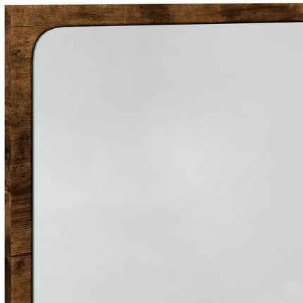 badeværelsesspejl m. LED 60x8,5x38 cm konstrueret træ sonoma-eg