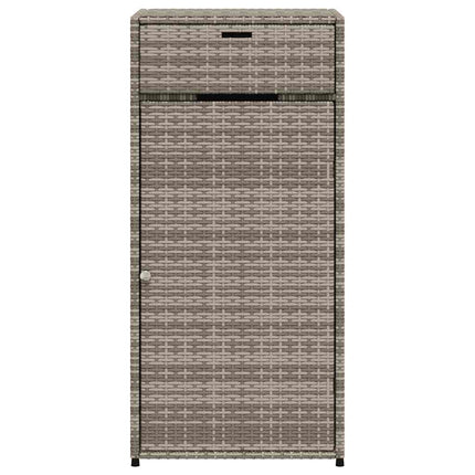 opbevaringsskab til haven 55x55x111 cm polyrattan grå