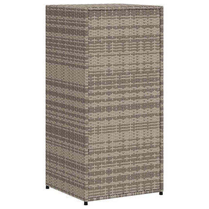 opbevaringsskab til haven 55x55x111 cm polyrattan grå
